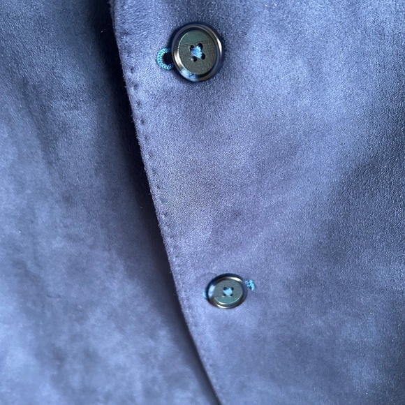 7 Downie Street Blue Men's Blazer with musical pattern lining, XL Size 52R - Picture 13 of 13